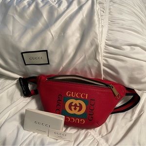 Red New Gucci Bum Bag with dust bag. Never used.